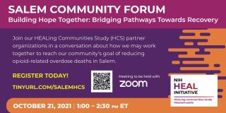 HEALing Communities Salem Community Forum via Zoom