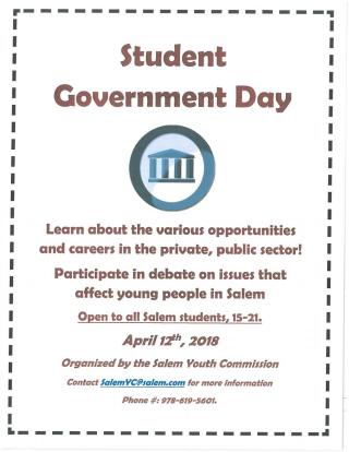 Join us for Student Government Day 2018