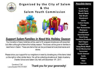 Salem Youth Commission Holiday Drive