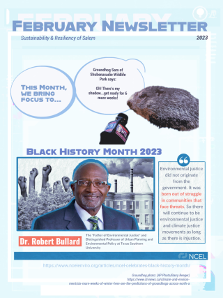 February Newsletter cover featuring black history month