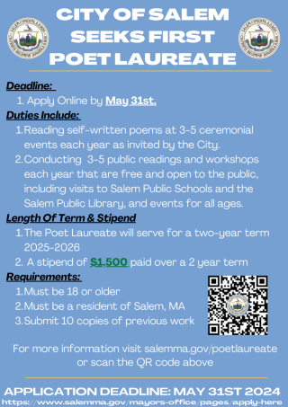 Salem Poet Laureate Deadline Approaching