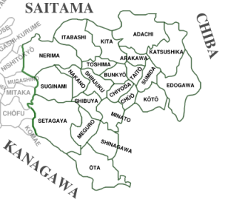tokyo special ward map
