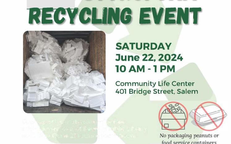 Free Styrofoam Recycling Event in Salem 