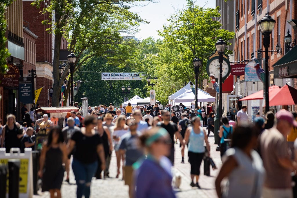 An outdoor festival in downtown Salem
